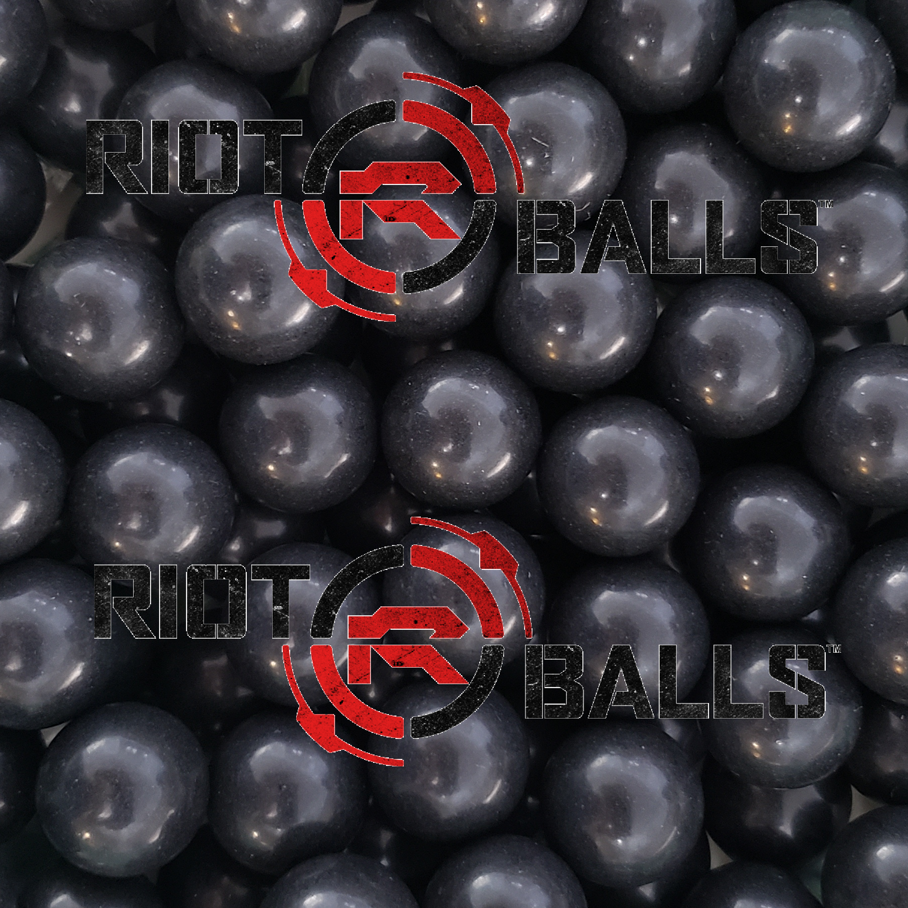 100 X .68 Cal Reusable Black Rubber Paintball Hard Solid Paintballs for  sale online